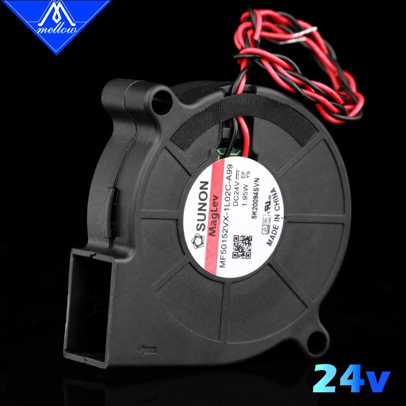 Êm Dịu Độc Quyền Sunon 3D Máy In Quạt Thổi 5015 24V 0.41A Đôi Quạt Chịu Lực Ly Tâm DC Làm Mát Quạt Turbo 5015S