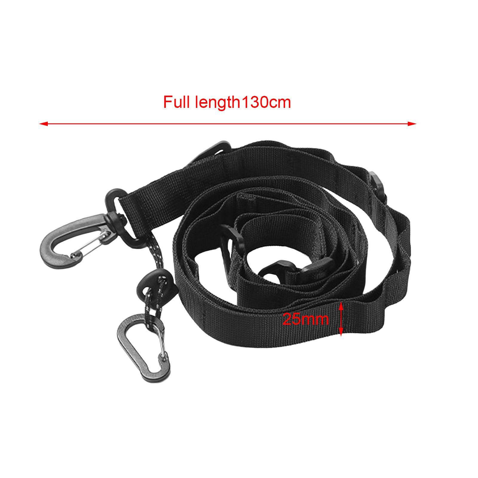 Outdoor Hanging Rope Storage Strap Daisy Chain Rope Camping Lanyard Hanger Black