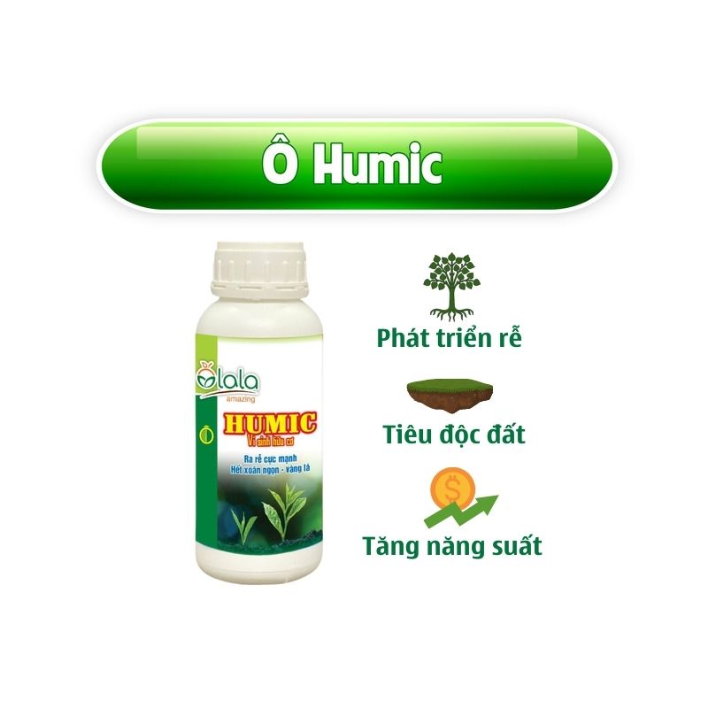 Phân Bón Hữu Cơ Ecom Ra Rễ Cực Mạnh, Hết Xoăn Ngọn, Vàng Lá – Ô Humic 500ml