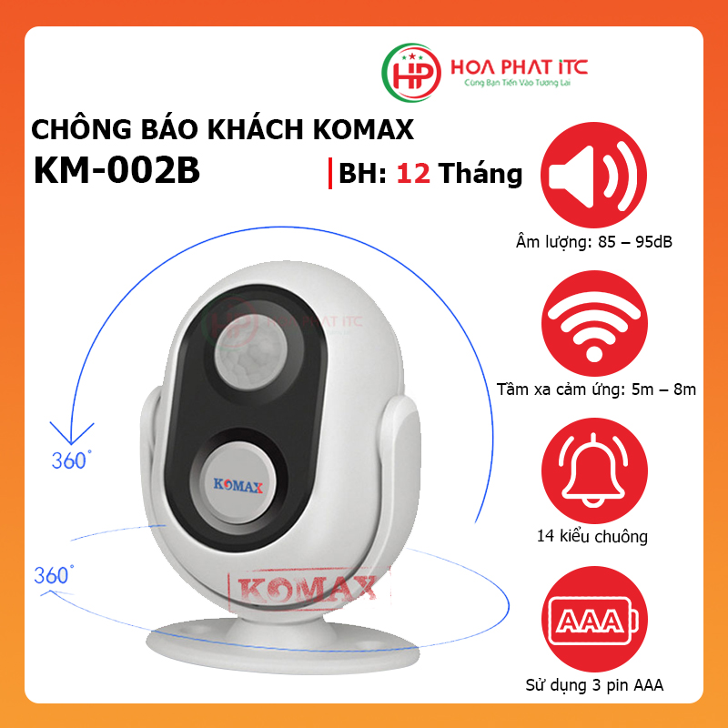 Chuông báo khách Komax KM-002B - Hàng chính hãng