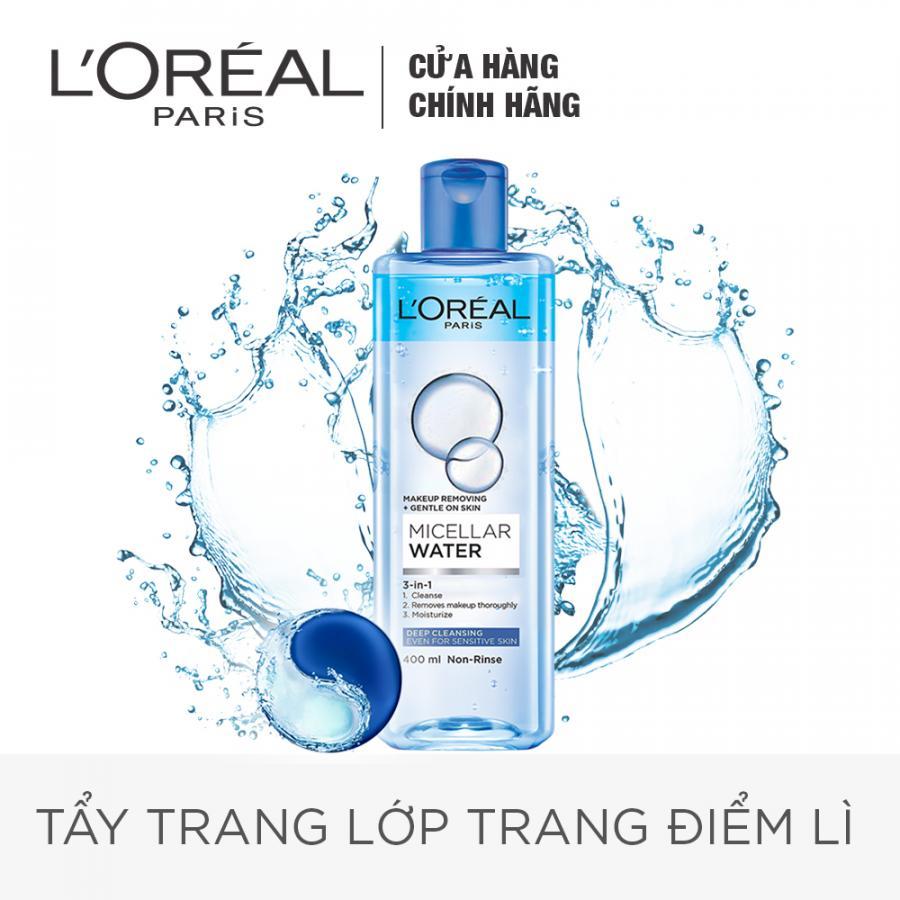 Nước Tẩy Trang L'Oreal 3 In 1 Micellar Làm Sạch Sâu (400ml)