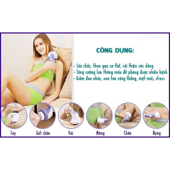 Máy massage giảm mỡ bụng chống đau mỏi toàn thân kèm 5 đầu loại tốt