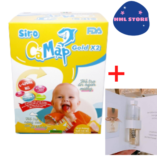 Siro Cá Mập Baby Shark Gold X2 Mẫu Mới - Siro cho trẻ hết biếng ăn, hết táo bón Tặng kèm mẫu test nước hoa LUA