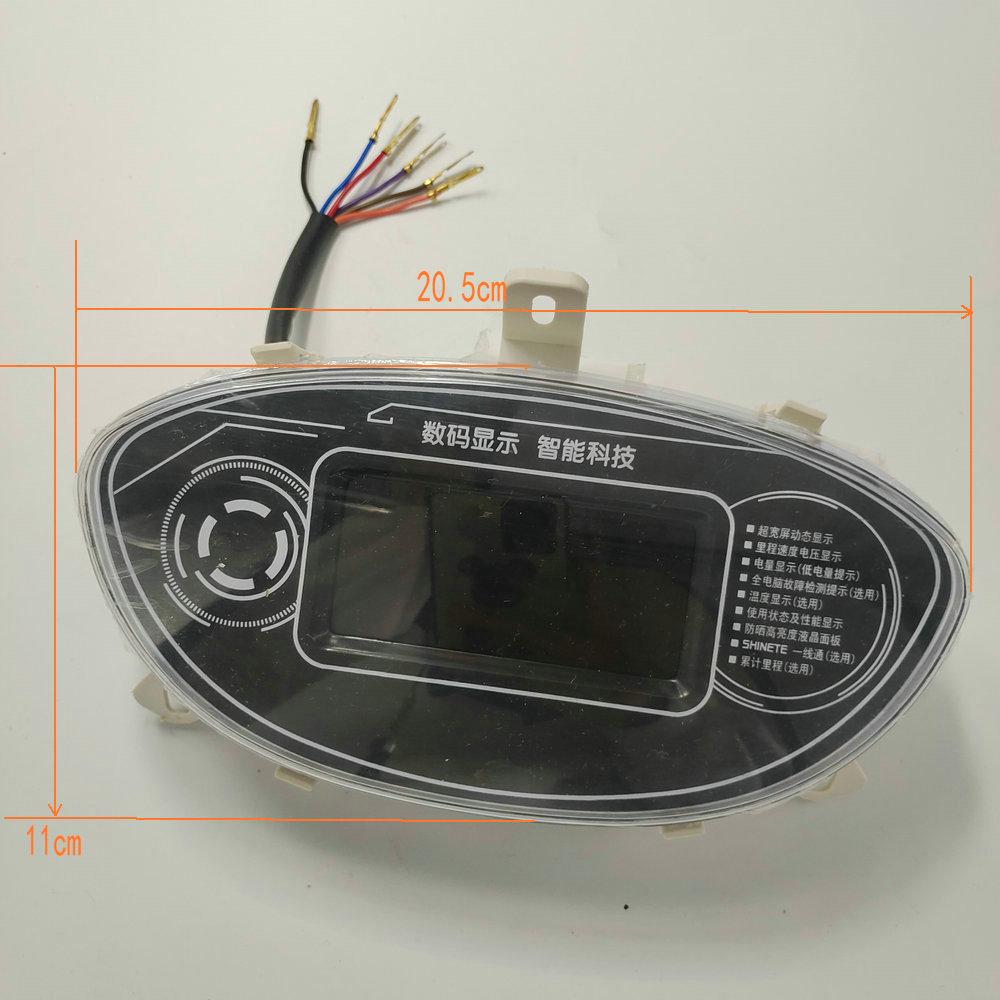 Đồng hồ đo tốc độ hiển thị LCD 36-120V Dụng cụ phổ quát cho xe máy điện ATV Motorcycle ATV Chỉ báo Odmeter Color: 60v72v blue