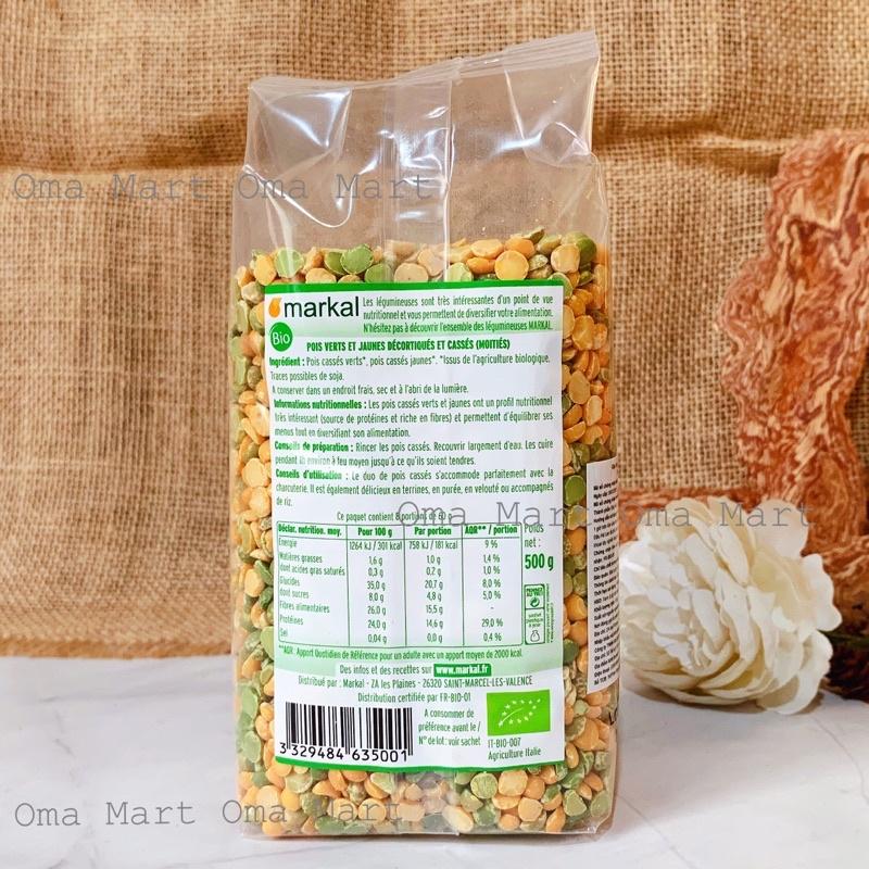 Đậu Hà Lan hữu cơ Markal (xanh &amp;amp; vàng) 500g