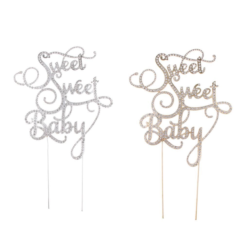 Sweet Sweet Baby Rhinestone Cake Topper Baby Shower Party Cake Decor