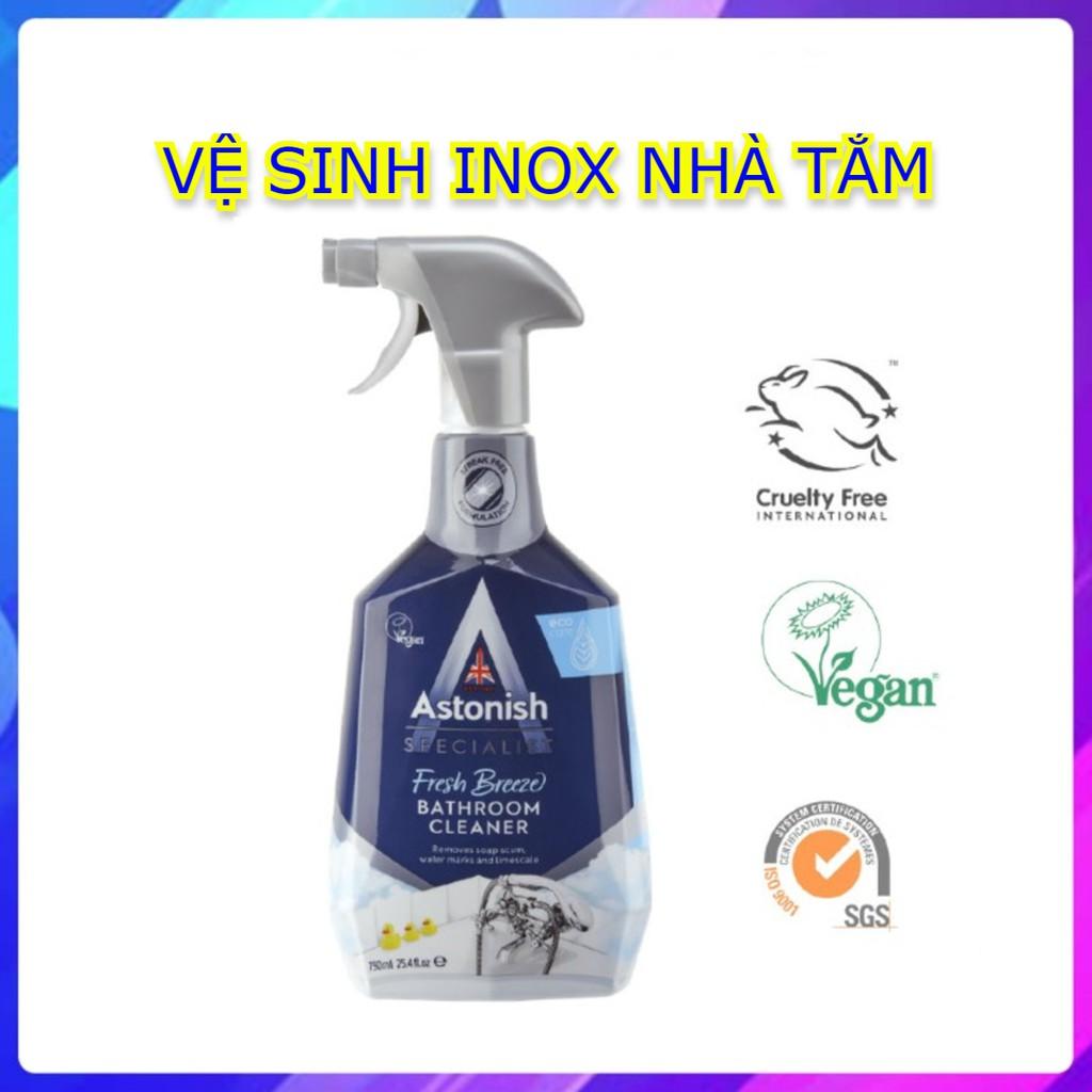 Dung dịch tẩy rửa vệ sinh nhà tắm tẩy cặn canxi và vết ố trên thiết bị sen vòi inox chậu rửa inox Astonish… C6710