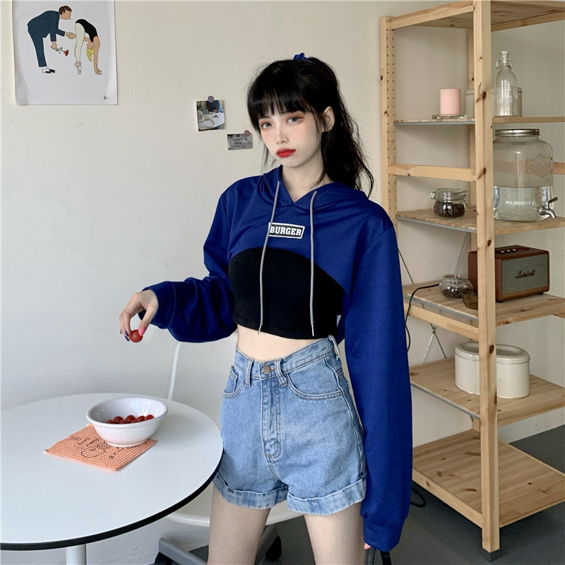 Áo hoodie cut out đủ màu cam, trắng, xanh dương, tím, xanh neon dễ thương cá tính cho Nữ