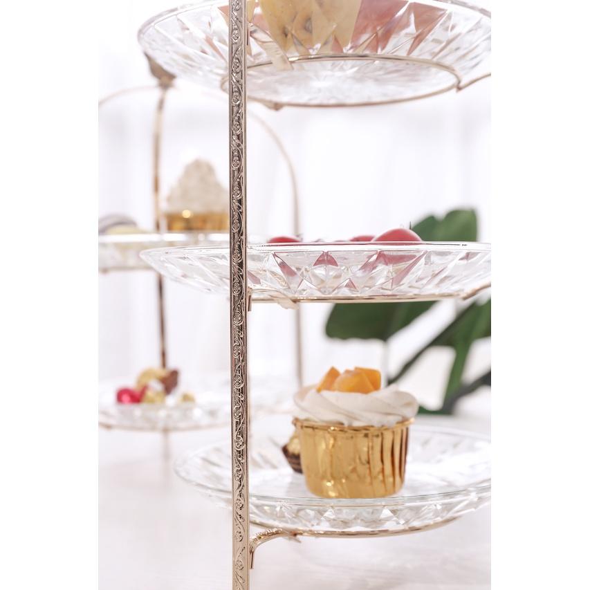 Đĩa quả 3 tầng Chim khuyên tân cổ điển phong cách Bắc Âu - Decor-08L