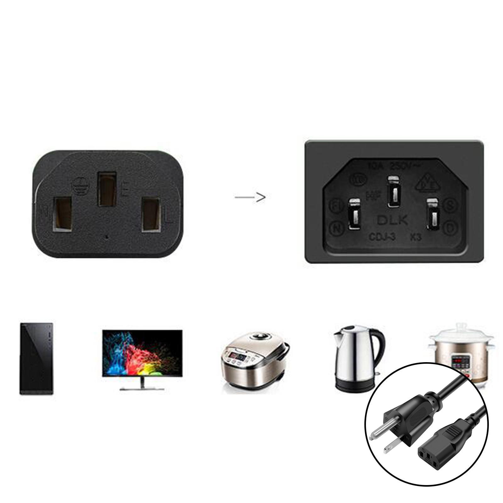 US Plug ,Power Line Power Cords, AC Power Supply Adapter Cord ,for Home Office Computers Monitors Camcorders