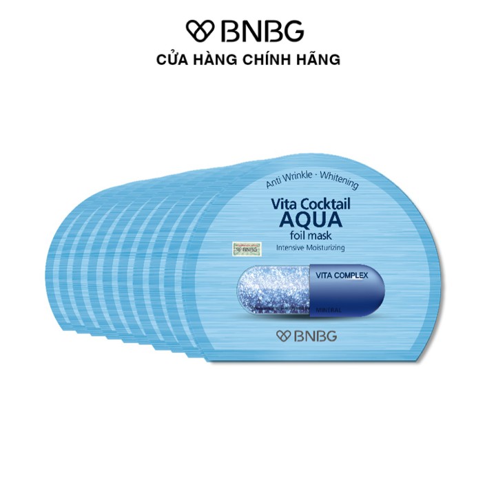 Combo 10 Mặt Nạ Cấp Ẩm Cho Da BNBG Vita Cocktail AQUA Foil Mask 30mlx10