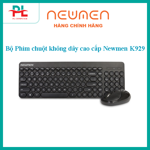Bộ Phím chuột không dây cao cấp  Newmen K929 , có phím số , màu đen _ Hàng chính hãng