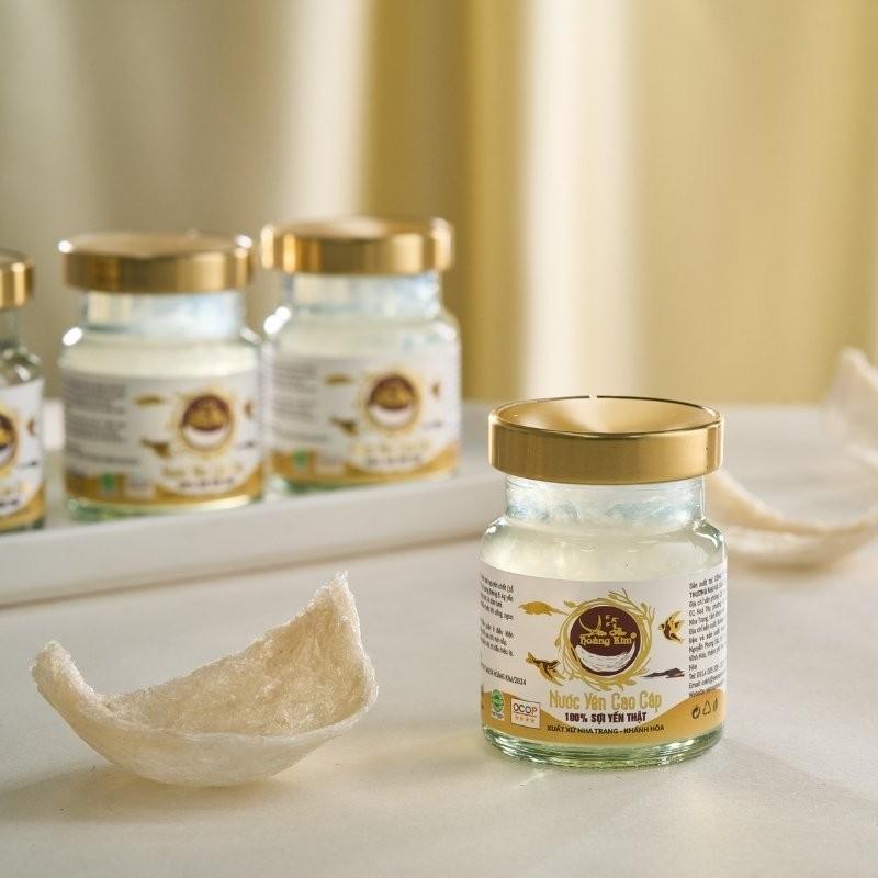 Hộp Quà Yến Sào Lộc Kim Thịnh Vượng Hoàng Kim (Set 50g Tinh Chế Sợi Thượng Hạng &amp; 4 Hũ Yến Chưng) Quà Tặng Đối Tác