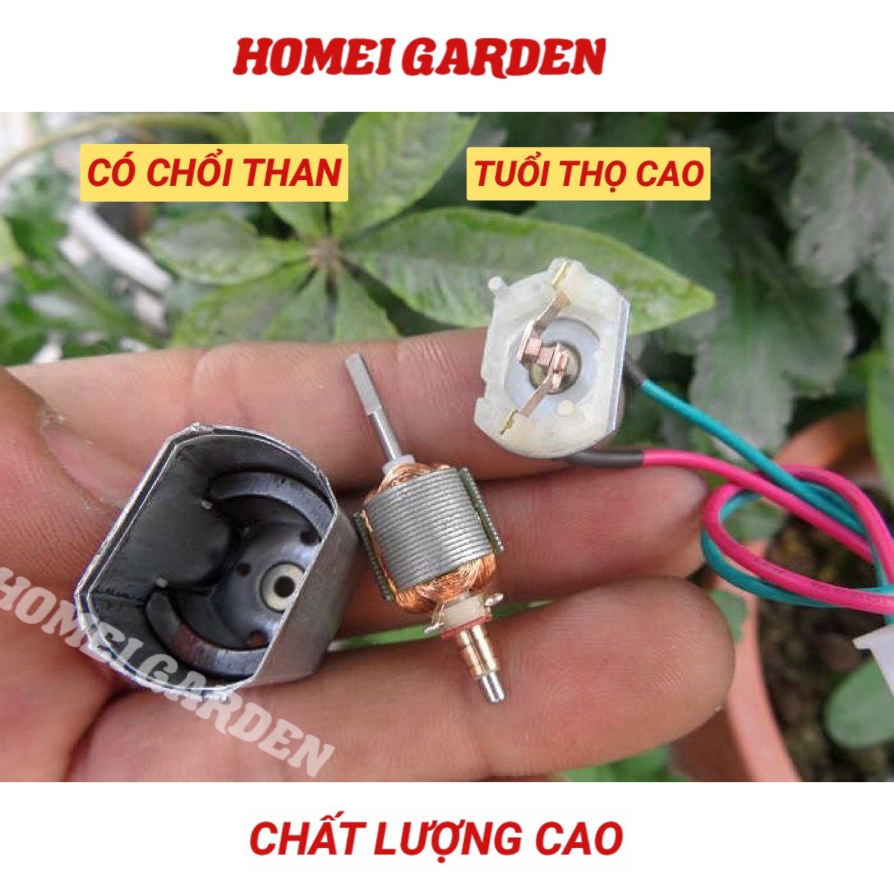 Mô tơ motor mini 130 tốc độ cao có chổi than kèm bánh răng 12V - 24V 23300 vòng / phút mới 100% - HM0032