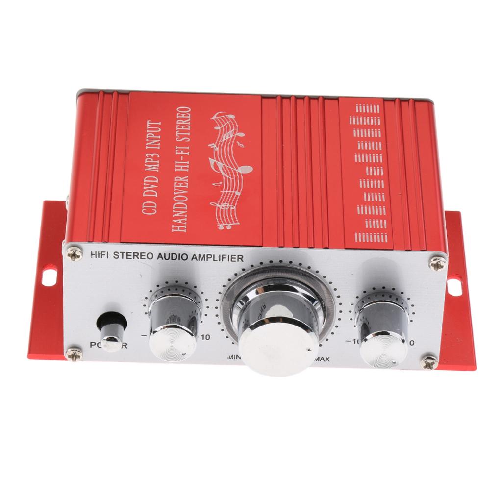 Mini HiFi Stereo Audio Amplifier Amp for Speaker Home Audio TV Car Vehicle