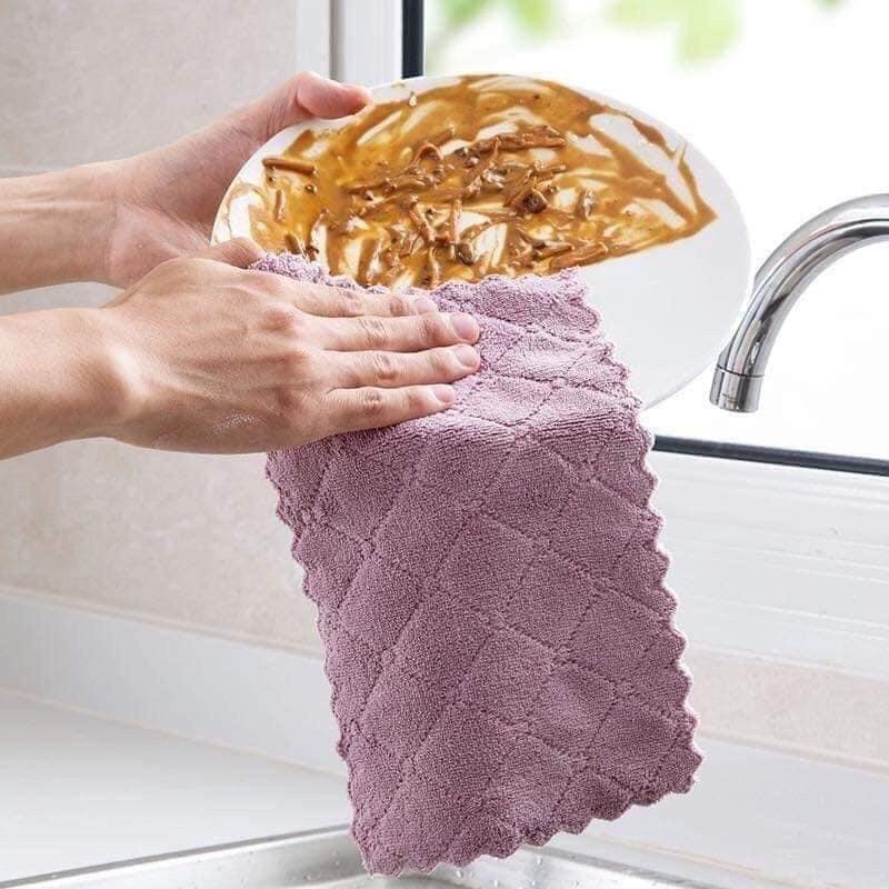 COMBO 10 KHĂN LÔNG LAU, NHÀ BẾP ĐỒ DÙNG BẾP DỤNG CỤ VỆ SINH