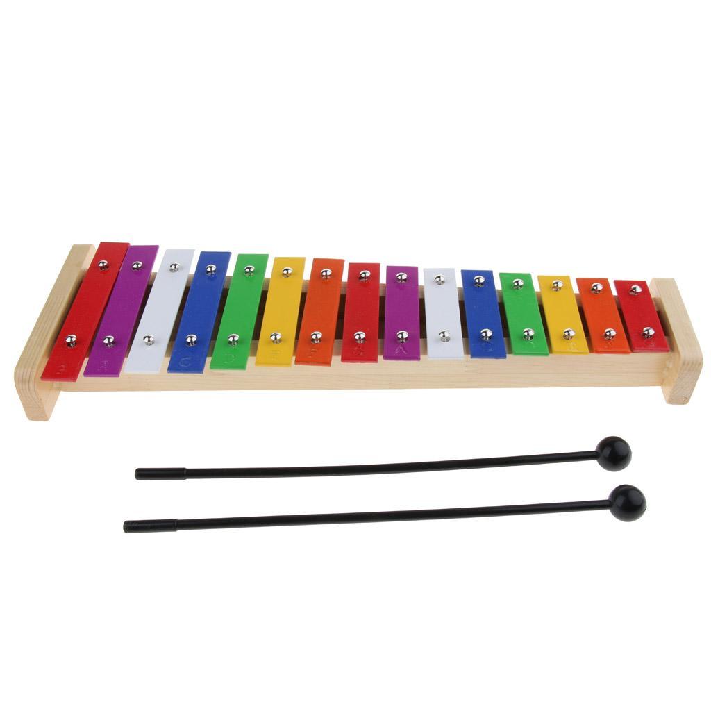 1 Set 15 Notes Xylophone with Mallets Children Music Enlightment Toys Gift