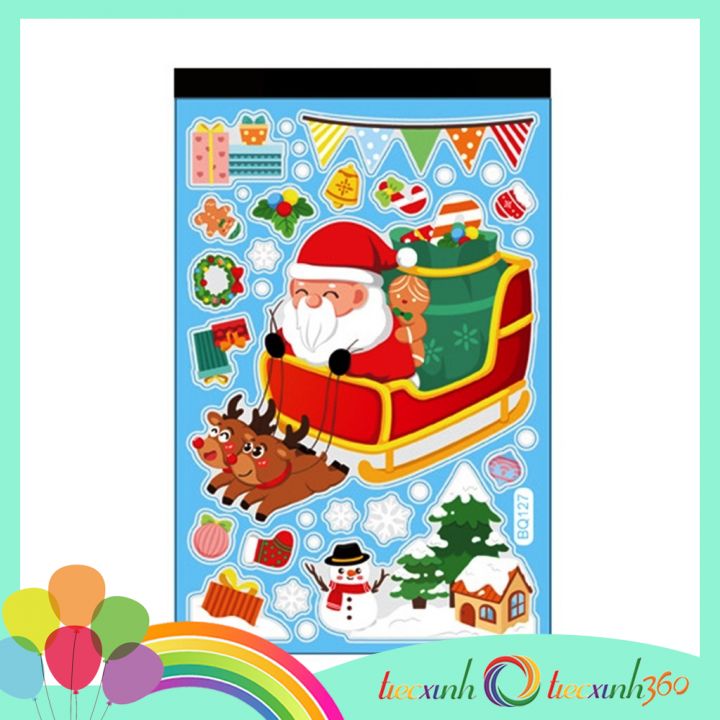 Decal tĩnh điện trang trí Noel 20 x 30 cm