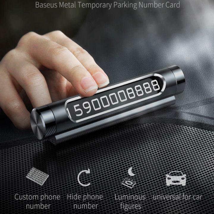 Bảng Số Điện Thoại Ô Tô Chính Hãng Cao Cấp Baseus-ACNUM - Hai màu đen, bạc