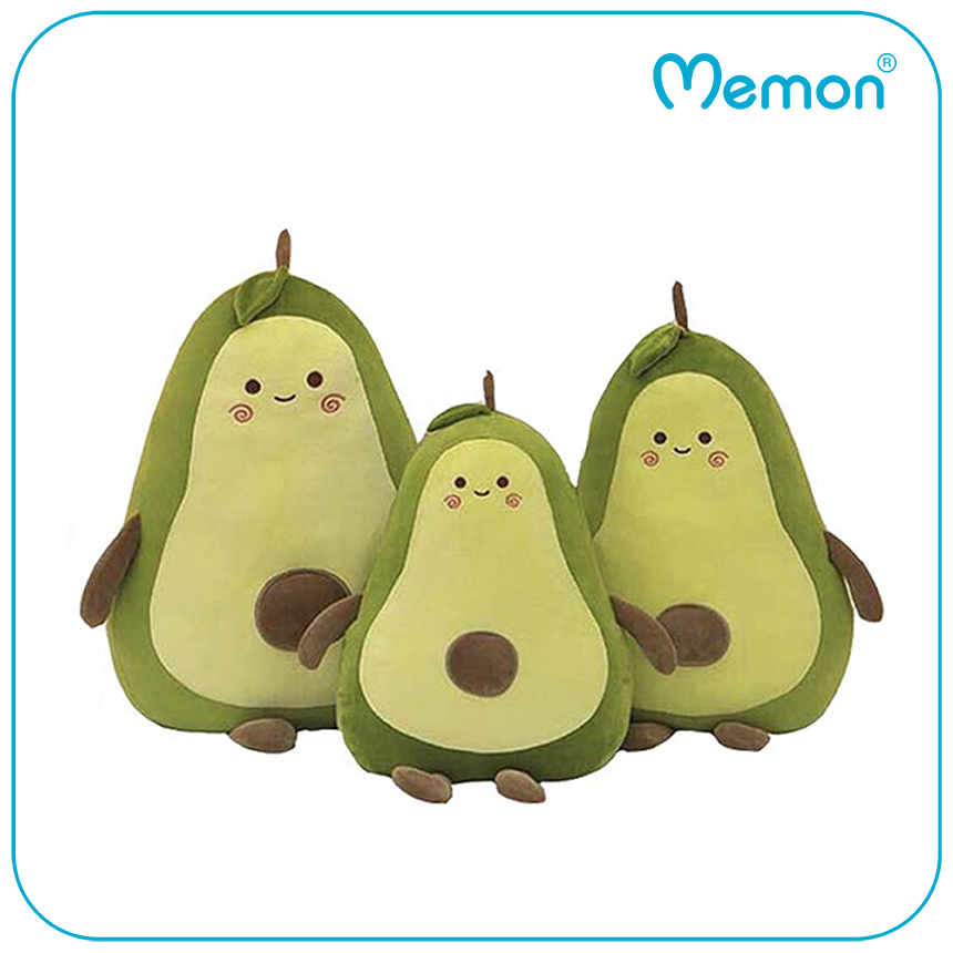 Gấu bông Quả bơ ngắn gối ôm cao cấp - Hàng chính hãng Memon - Quả bơ ngắn gối ôm nhồi bông cho bé, Bông gòn PP 3D tinh khiết, đàn hồi đa chiều, sản phẩm chính hãng bền đẹp, an toàn cho người sử dụng