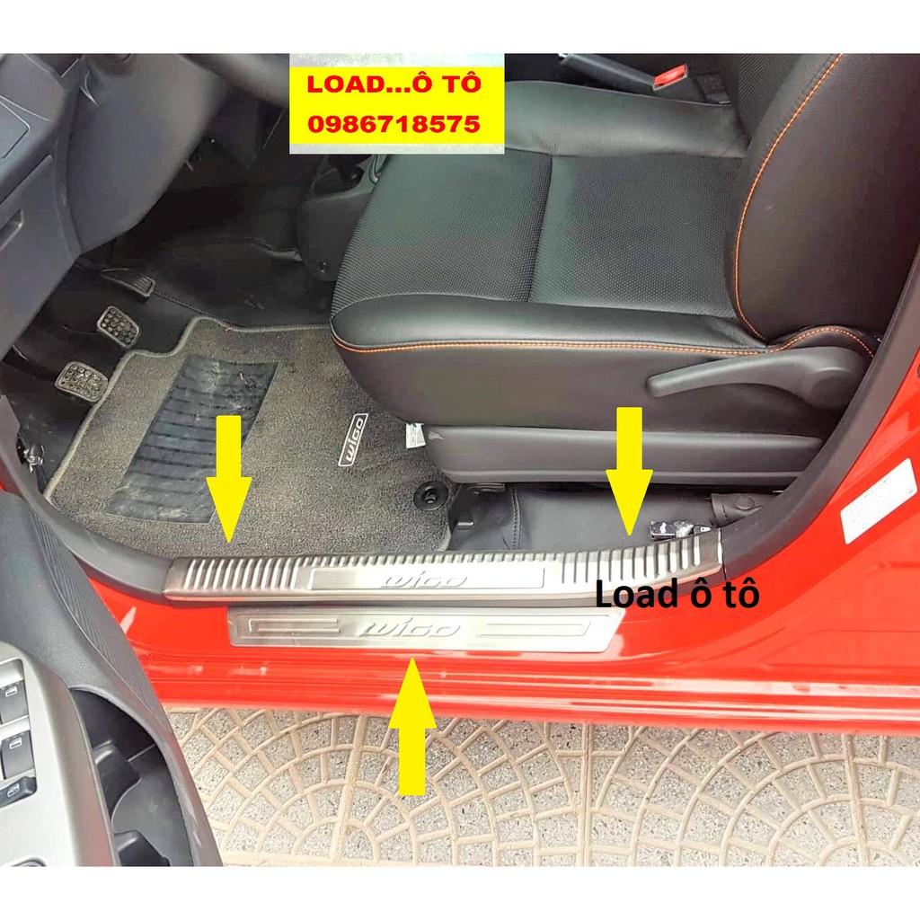 Ốp Bậc Chân, Nẹp Bước Chân Xe Toyota Wigo 2023-2018 Mẫu Titan Cao Cấp Load Ô Tô