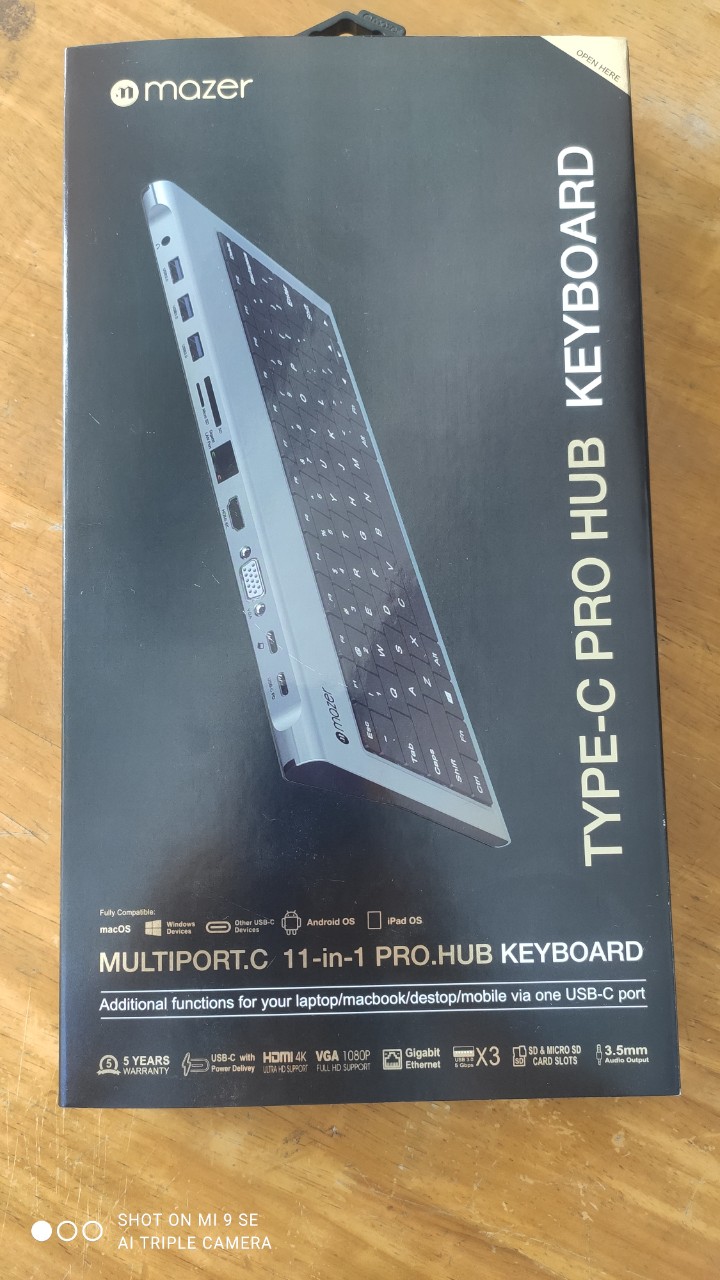 Mazer Pro Hub Type C Keyboard - Bàn phím rời Mazer  Hàng chính Hãng