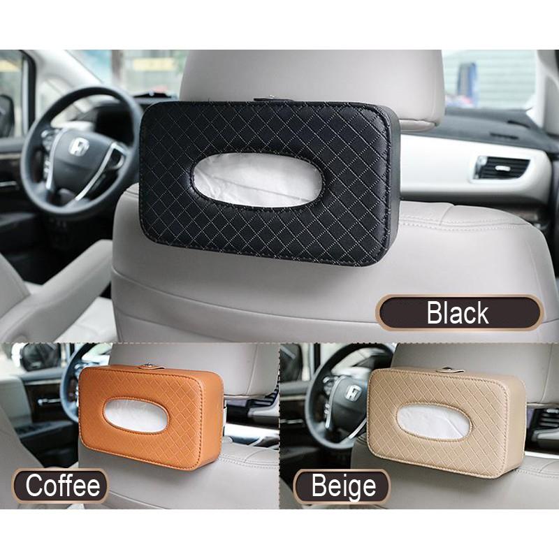 Hộp đựng khăn giấy bằng da PU cho xe hơi