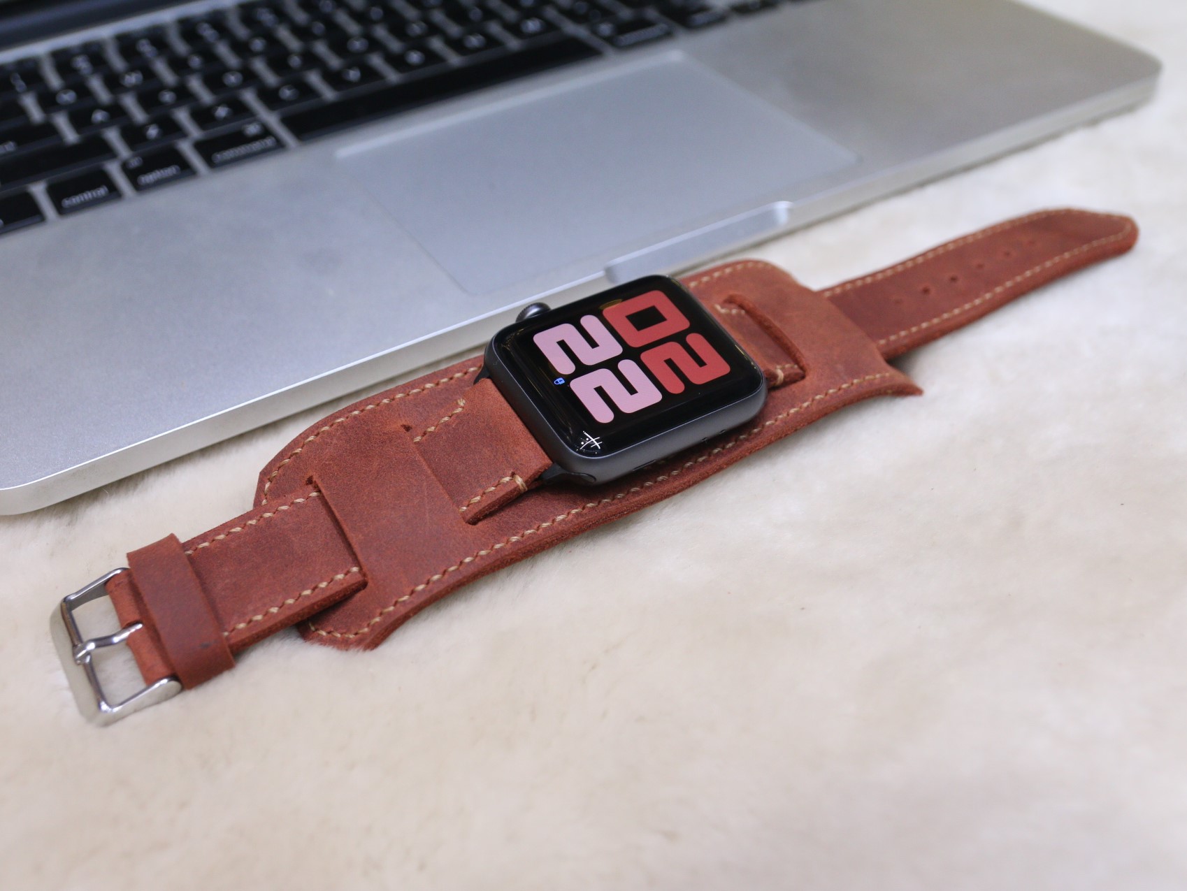 Dây đeo BUNDSTRAP phong cách quân đội thay thế dành cho Apple Watch Handmade