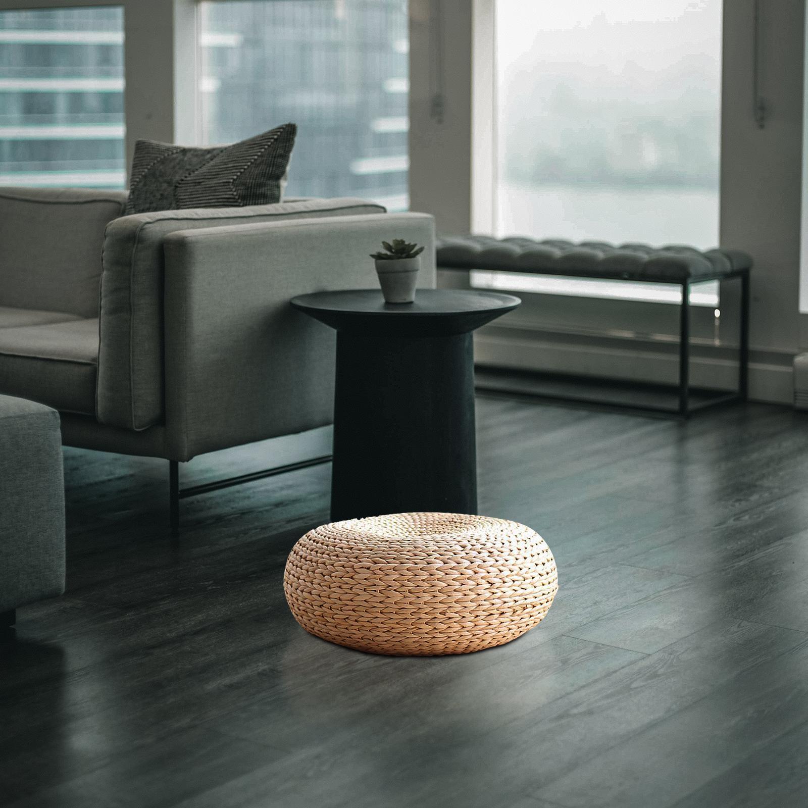 Handcrafted  Woven Dia. 40cm Seat Cushion Floor Mat