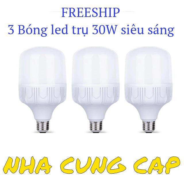 Bộ 3 bóng đèn led trụ 30W siêu sáng, siêu tiết kiệm điện