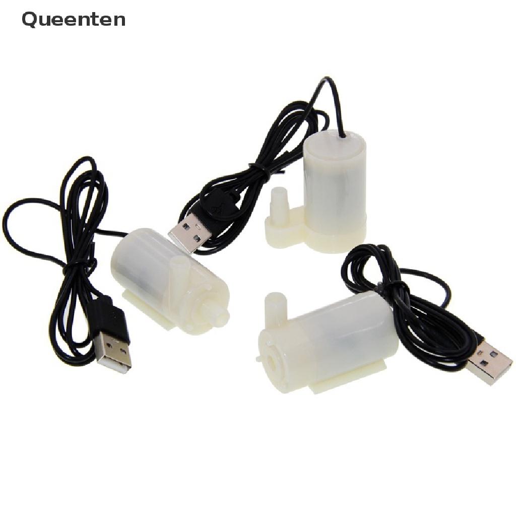 Queenten USB Micro Submersible Mini Water Pump for Fish Tanks Aquarium Fountain DC Motor QT