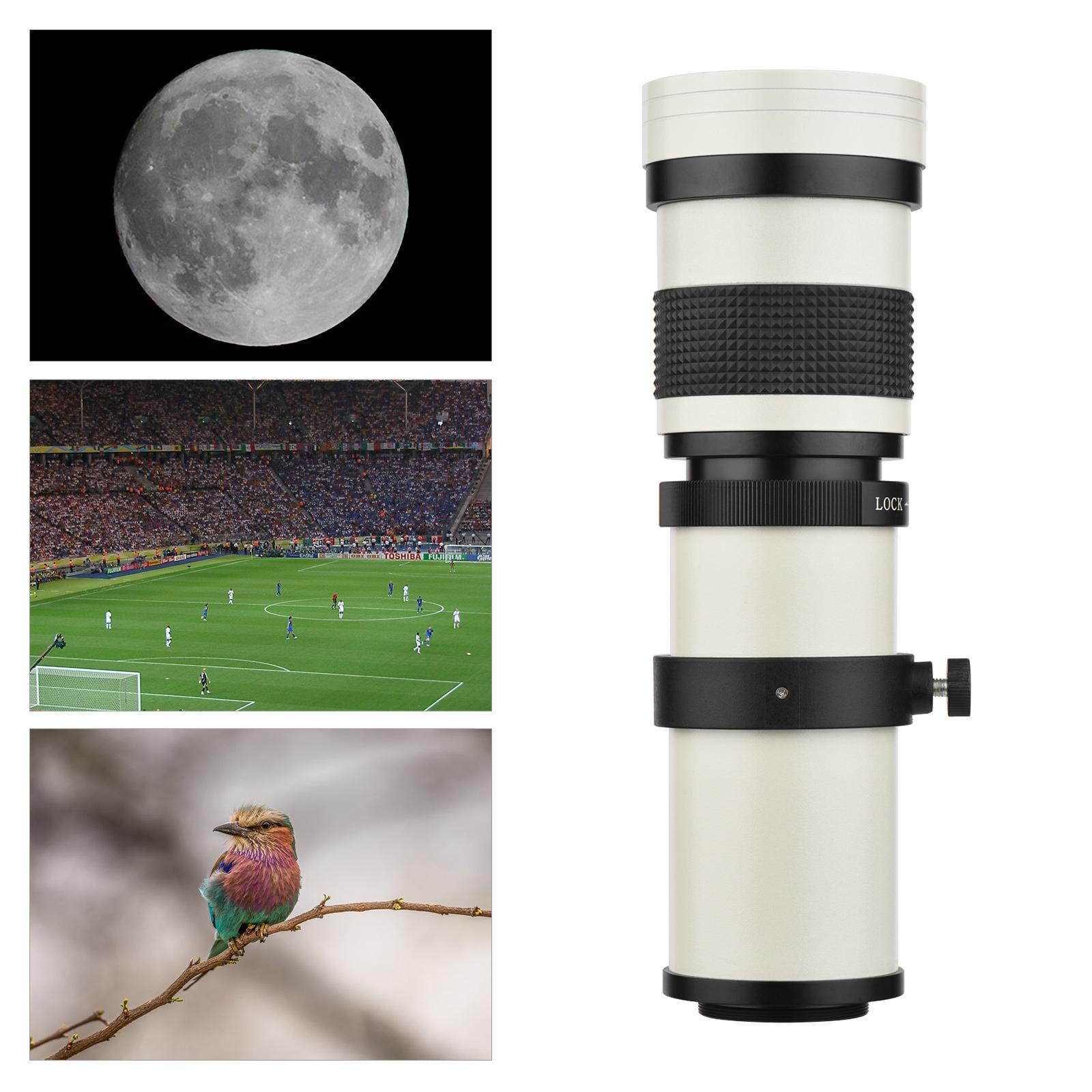 Camera MF Super Telephoto Zoom Lens F/8.3-16 420-800mm T2 Mount with RF-mount Adapter Ring 1/4 Thread Replacement for Canon EOS R/ R3/ R5/ R5C/ R6/ RP RF-Mount Cameras