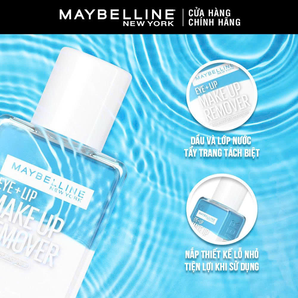 Nước tẩy trang mắt và môi Maybelline New York Eye &amp; Lip Makeup Remover 150ml