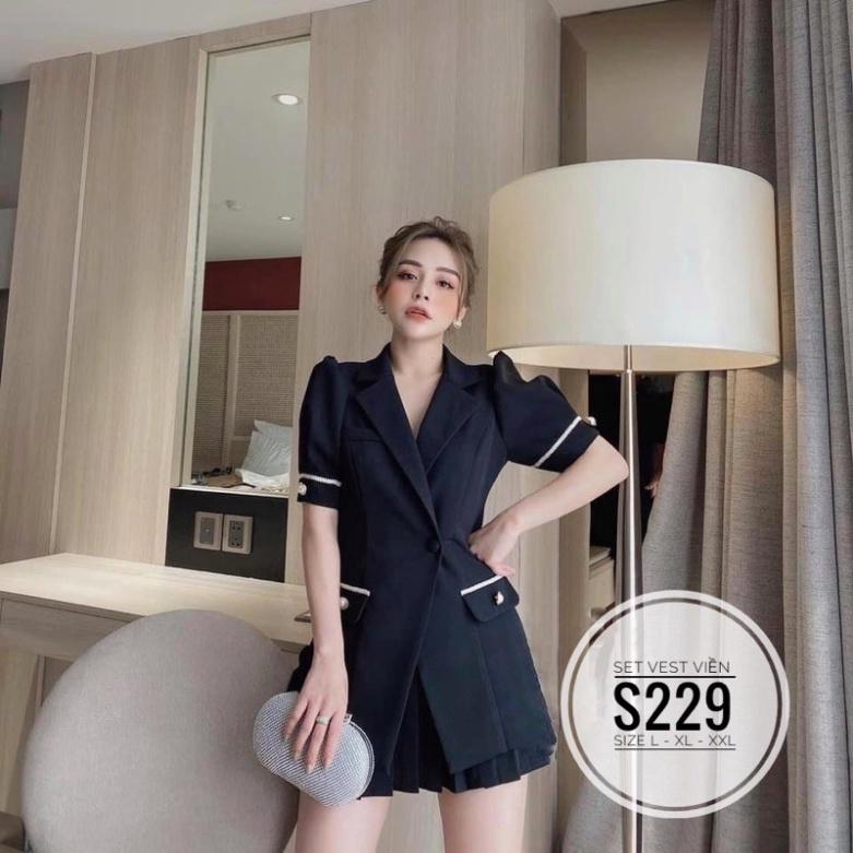 bigsize 60-90KG vmart Set vest viền S229 hàng Quảng Châu cao cấp chiết eo giấu bụng