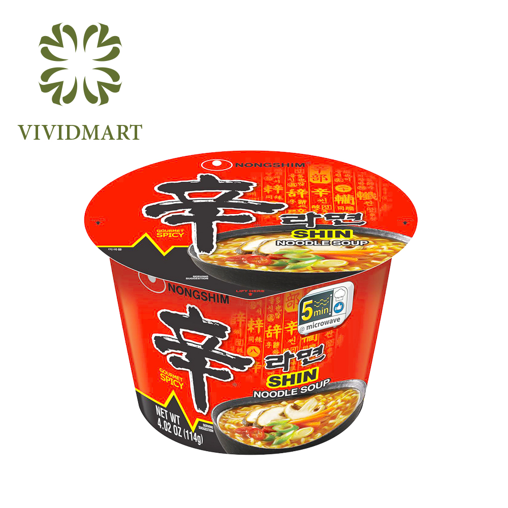 NONGSHIM - Mì tô Nongshim Shin ramyun Cay, Mì tô Shin ramyun Cay Nongshim, Mì Nongshim Shin ramyun tô (114g/tô)