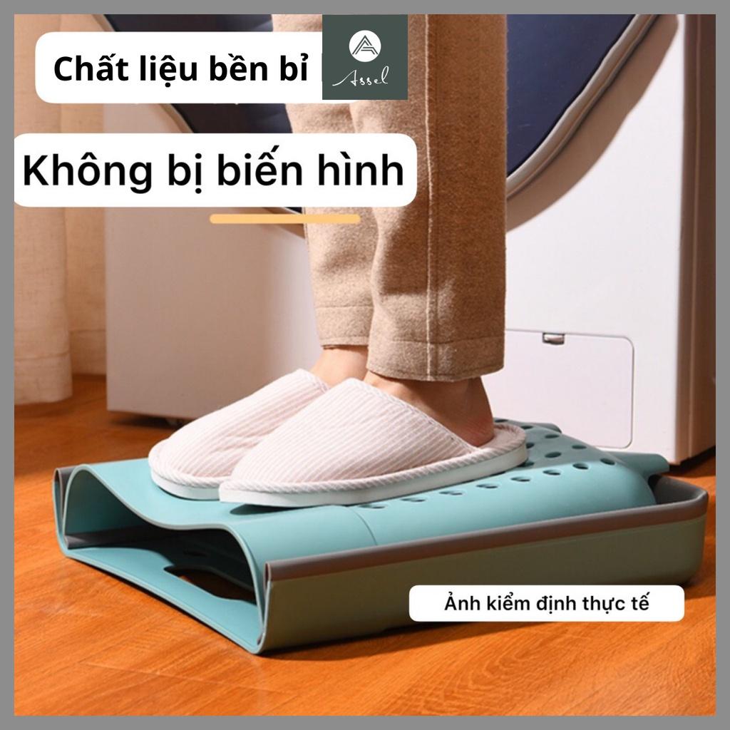 Giỏ ASSEL đựng quần áo bẩn quần áo gấp gọn treo tường quần áo giặt chất liệu nhựa dẻo