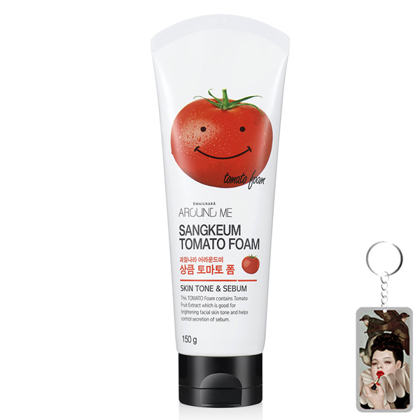 Sữa rửa mặt cà chua Around Me Tomato Foam Hàn Quốc 150ml  Tặng Móc khóa