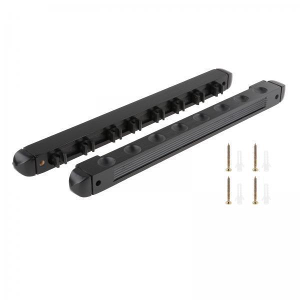 2-3pack 8 Pools Billiard Cue Rack Wall Mounted Cue Rest Pool Stick Holder Black