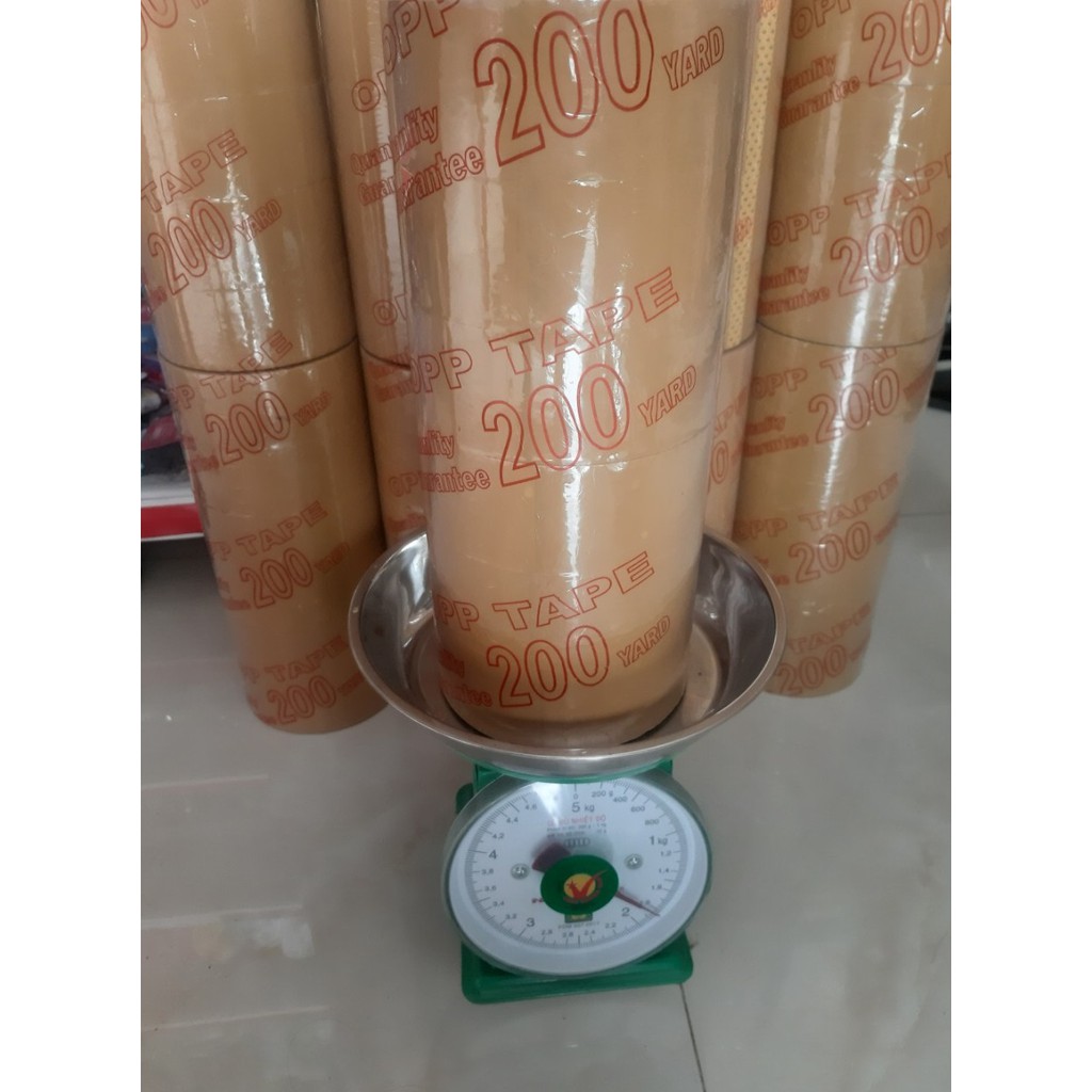 1 CÂY BĂNG KEO 200YARD Gồm 6 cuộn Loại Rộng 4.8cm và Nặng 1.8kg