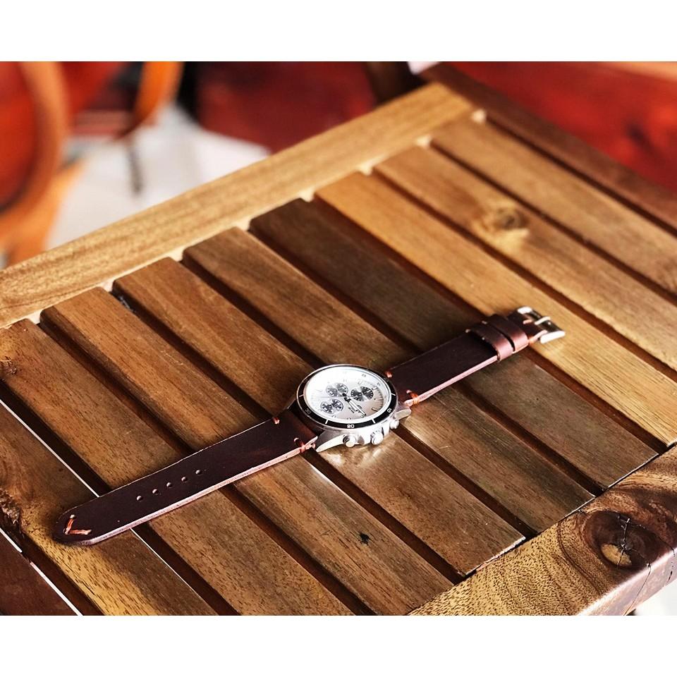 Dây Đồng Hồ Da Bò Sáp May Tay