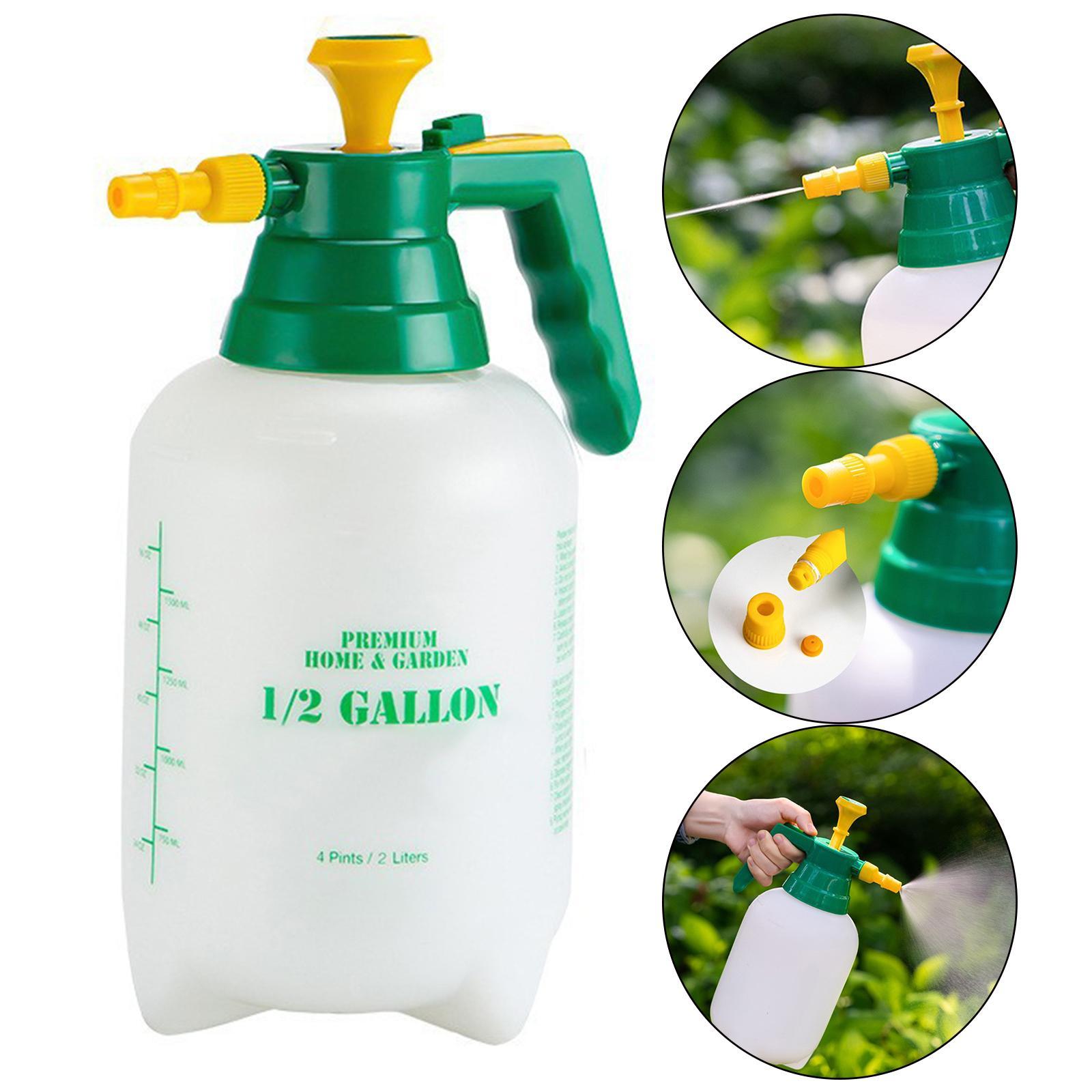 0.5 Gallon Manual Garden Sprayer Adjustable Nozzle for Home Cleaning Indoor