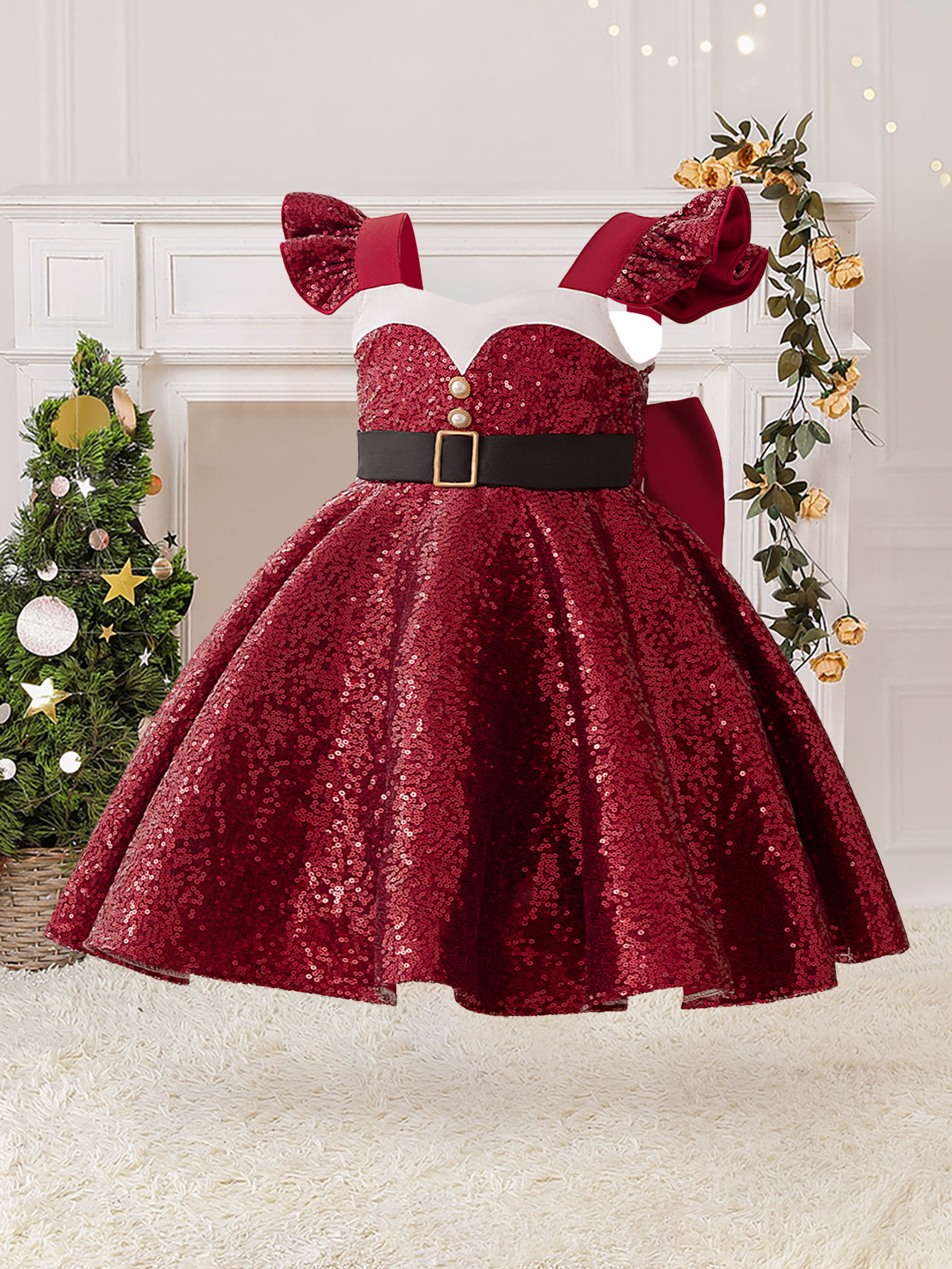 Đầm váy công chúa cho bé gái diện noel giáng sinh lễ tết năm mới dự tiệc