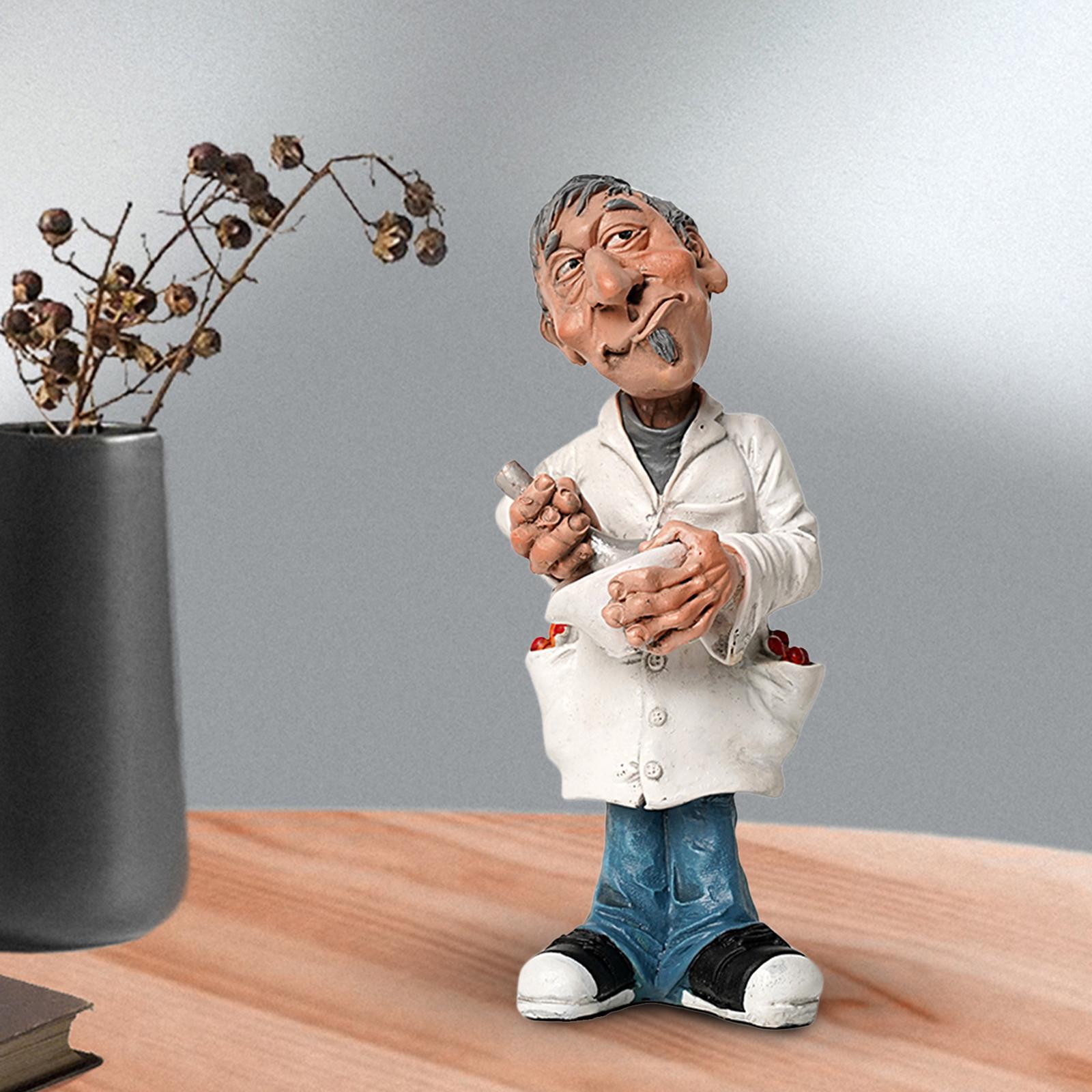 Doctor Statue Resin Figurine Crafts for Bookshelf Office Decoration