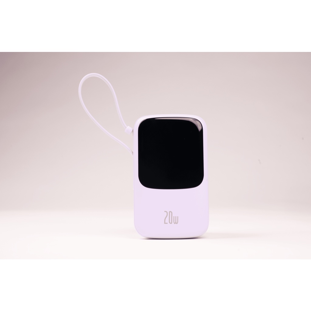 Pin dự phòng tích hợp cáp sạc Baseus Qpow Pro Digital Display Fast Charge Power Bank 10000mAh 20W - Hàng Chính Hãng