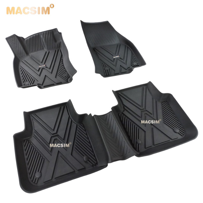 Thảm lót sàn xe ô tô (TC) Volkswagen Tiguan L 2018+ Nhãn hiệu Macsim chất liệu nhựa TPE cao cấp