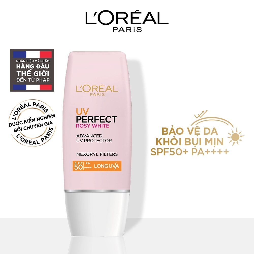 Kem Chống Nắng Sáng Hồng Da Bảo Vệ 12h L'oreal SPF50/PA+++ UVP  (30ml)