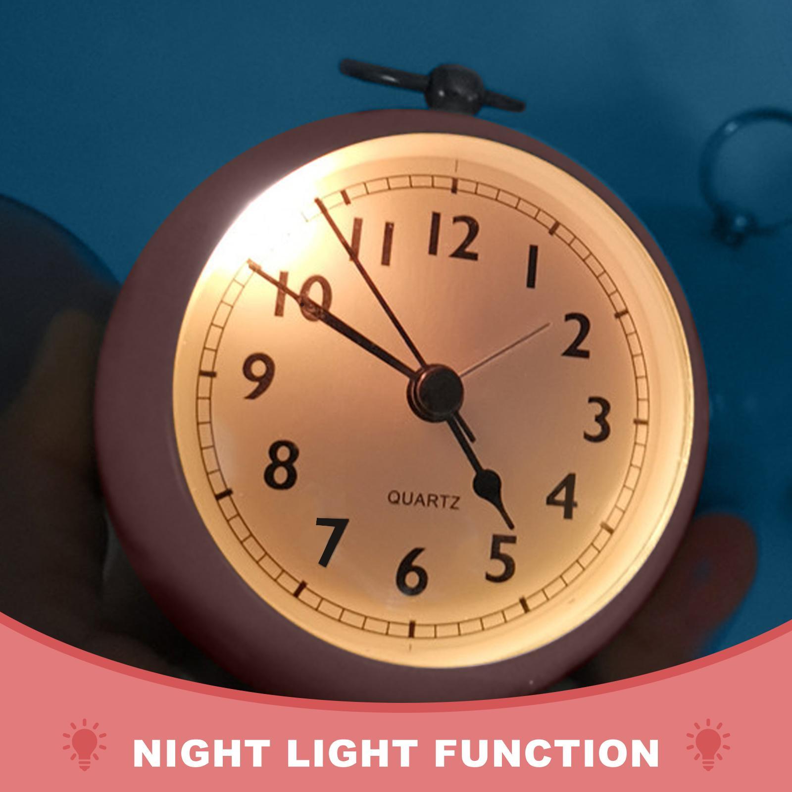 2Pcs Silent Bedside quartz clock Table Alarm Clock