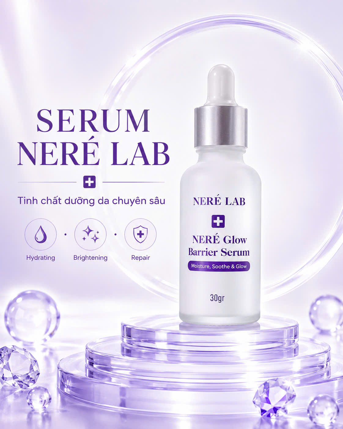 Serum dưỡng ẩm và phục hồi da Neré Glow Barrier