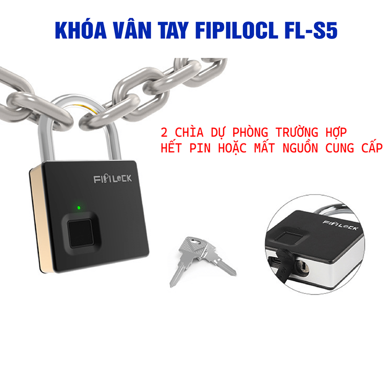 Ổ khóa thông minh FL-S5, mở khóa vân tay, chìa cơ, tiêu chuẩn ngoài trời chống nước, sử dụng khóa cửa xếp, khóa kho hàng khóa, khóa cổng