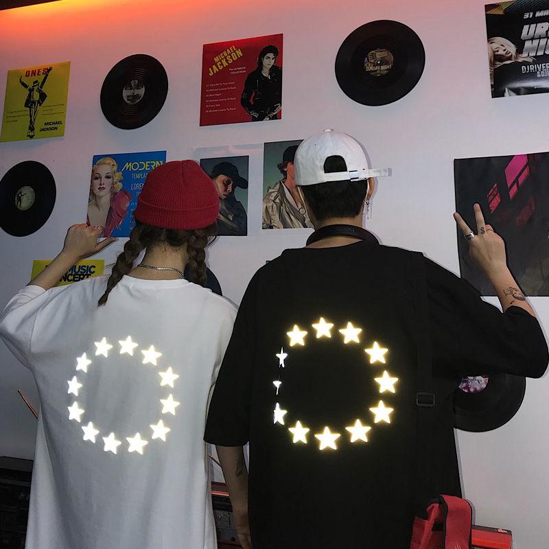 Áo thun Stee EFFEXOR CIRCLLE STAR Phản quang Oversize Trùm Unisex aothununisex